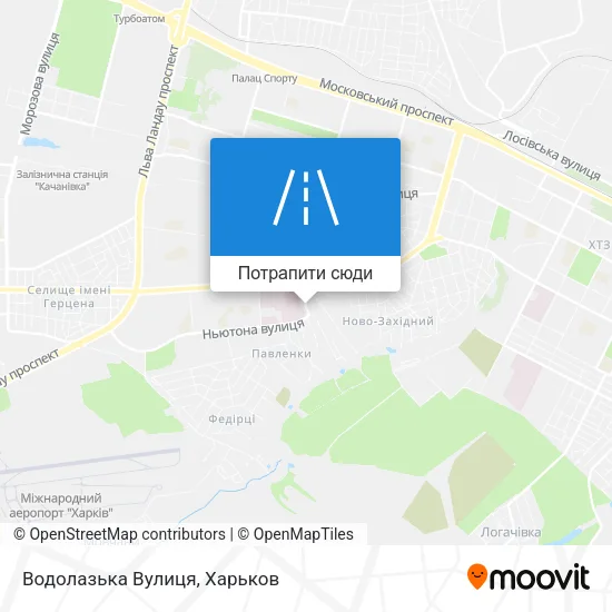 Карта Водолазька Вулиця