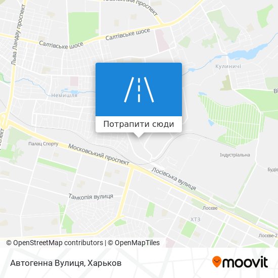 Карта Автогенна Вулиця