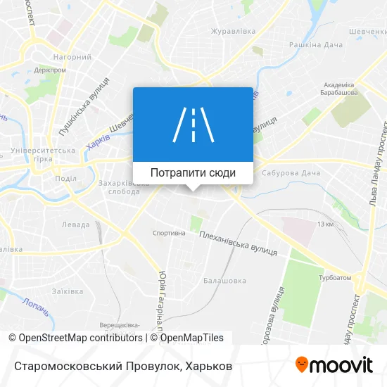 Карта Старомосковський Провулок
