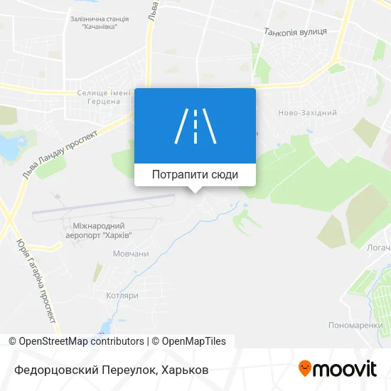 Карта Федорцовский Переулок