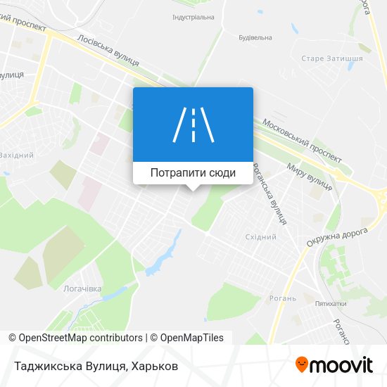 Карта Таджикська Вулиця
