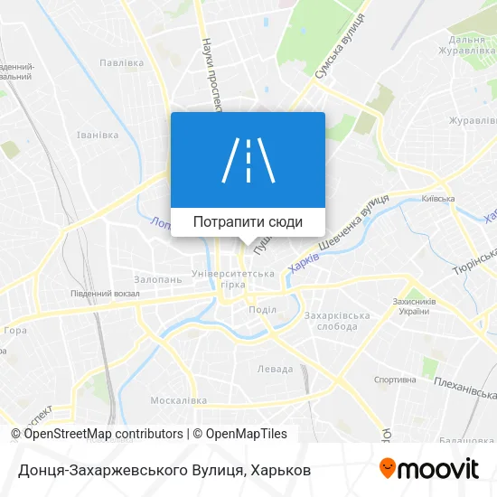 Карта Донця-Захаржевського Вулиця