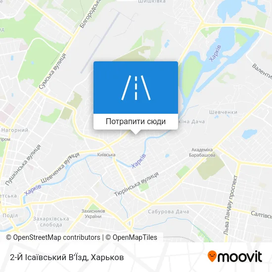 Карта 2-Й Ісаївський В’Їзд