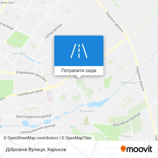 Карта Дібровна Вулиця