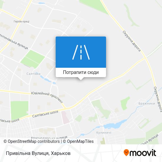 Карта Привільна Вулиця