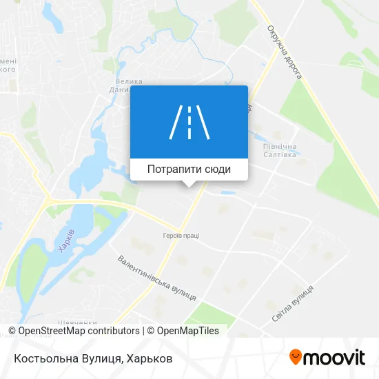 Карта Костьольна Вулиця