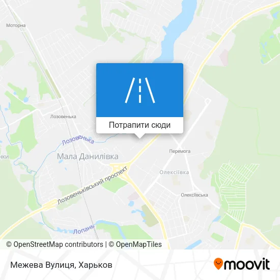 Карта Межева Вулиця