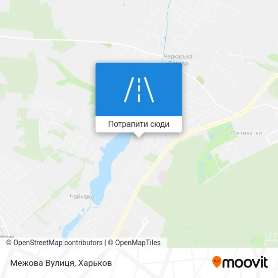 Карта Межова Вулиця