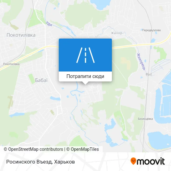 Карта Росинского Въезд