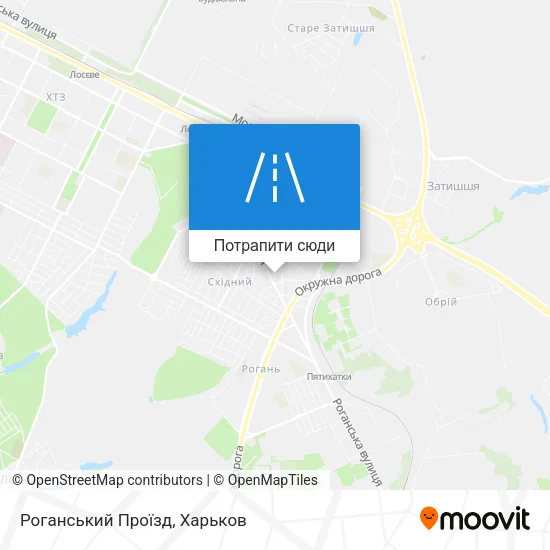 Карта Роганський Проїзд