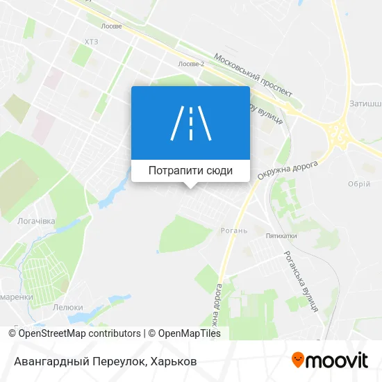 Карта Авангардный Переулок