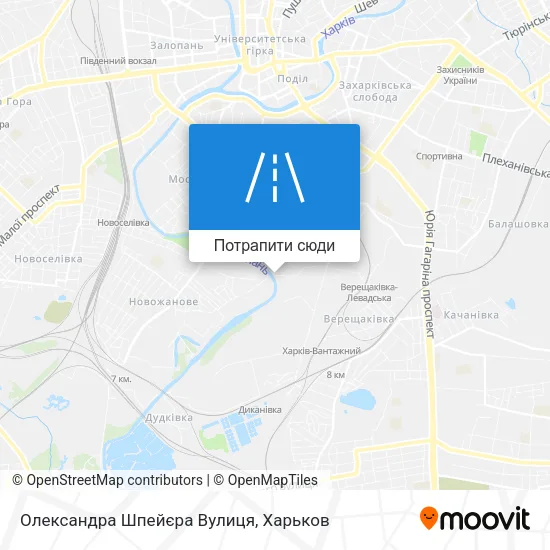 Карта Олександра Шпейєра Вулиця