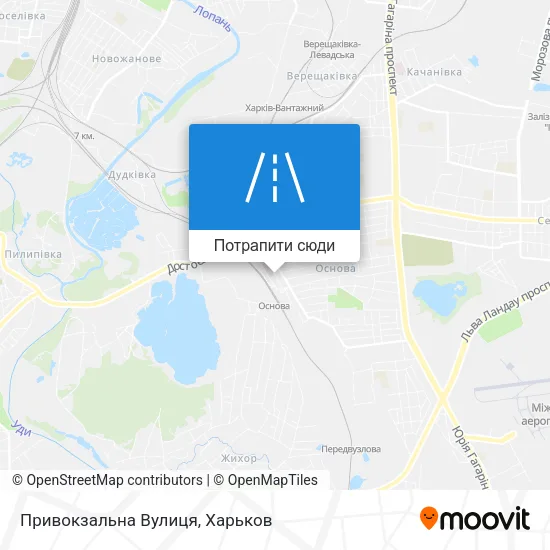 Карта Привокзальна Вулиця
