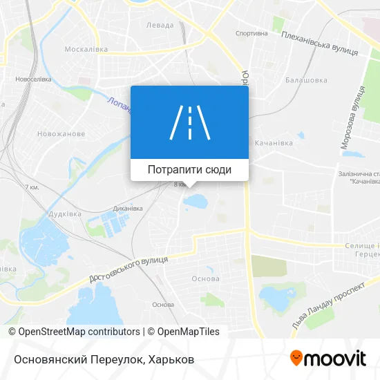 Карта Основянский Переулок