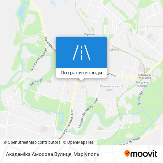 Карта Академіка Амосова Вулиця