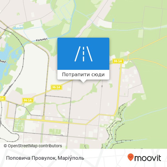 Карта Поповича Провулок