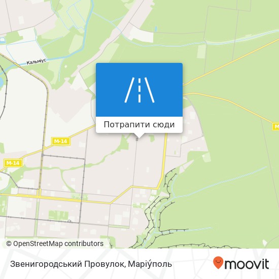 Карта Звенигородський Провулок