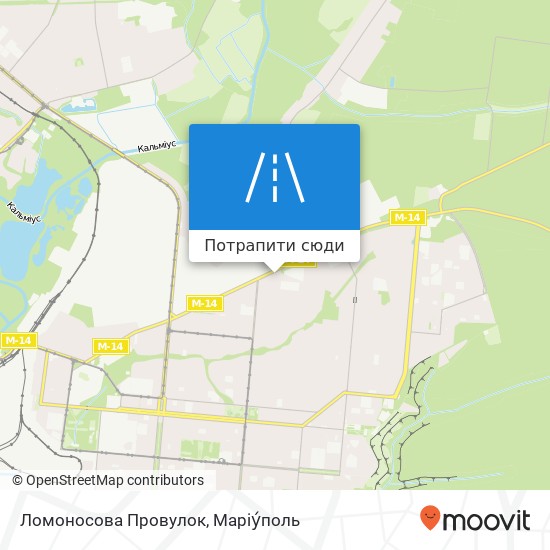 Карта Ломоносова Провулок