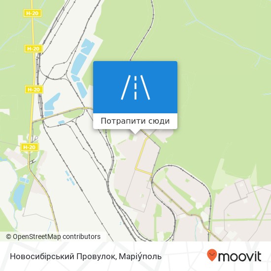 Карта Новосибірський Провулок