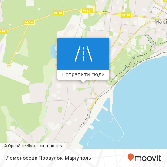 Карта Ломоносова Провулок