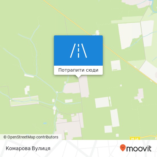 Карта Комарова Вулиця