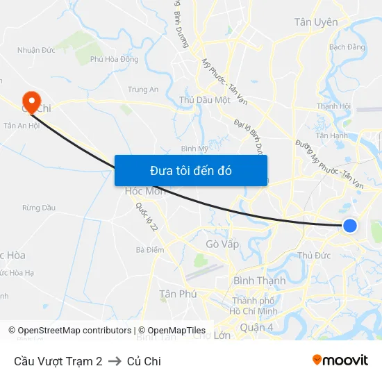 Cầu Vượt Trạm 2 to Củ Chi map
