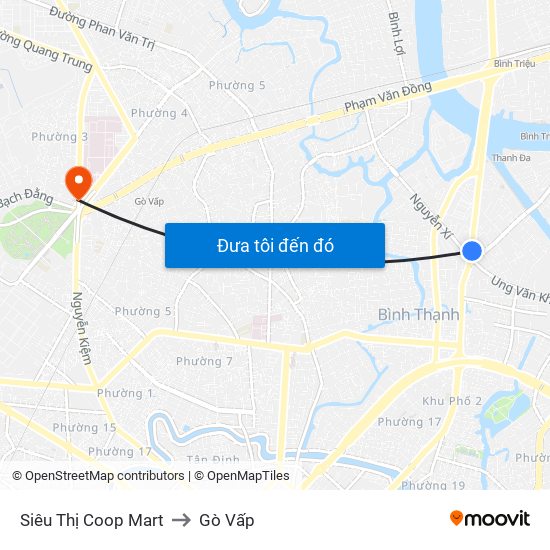 Siêu Thị Coop Mart to Gò Vấp map