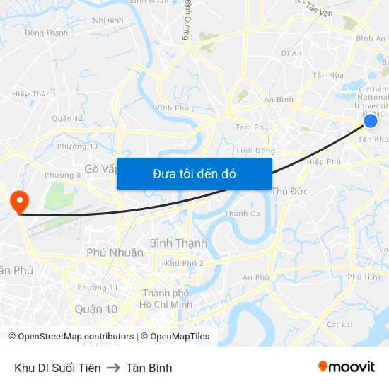 Khu Dl Suối Tiên to Tân Bình map