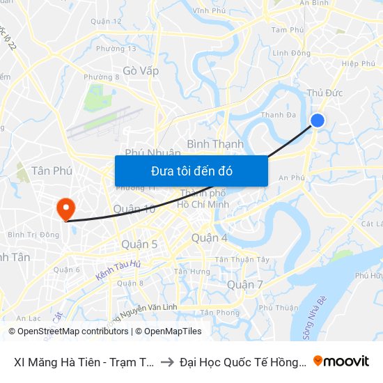 XI Măng Hà Tiên - Trạm Thu Phí to Đại Học Quốc Tế Hồng Bàng map