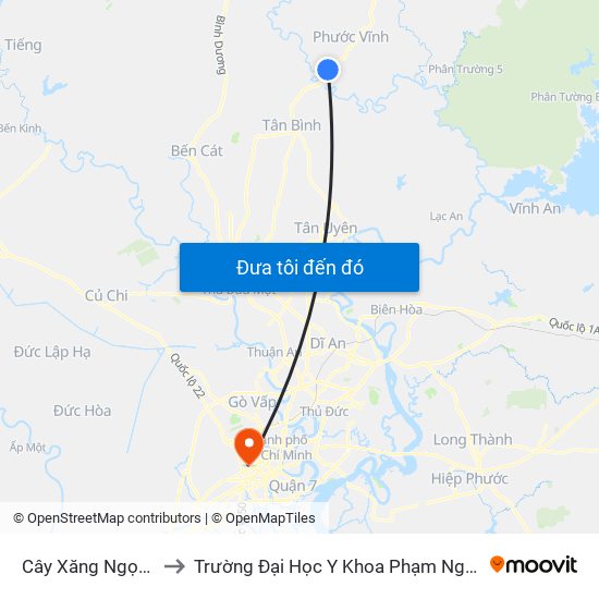 Cây Xăng Ngọc Ánh to Trường Đại Học Y Khoa Phạm Ngọc Thạch map