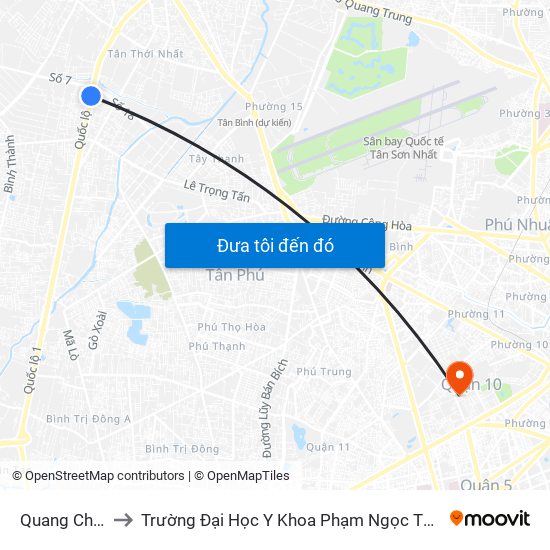 Quang Châu to Trường Đại Học Y Khoa Phạm Ngọc Thạch map