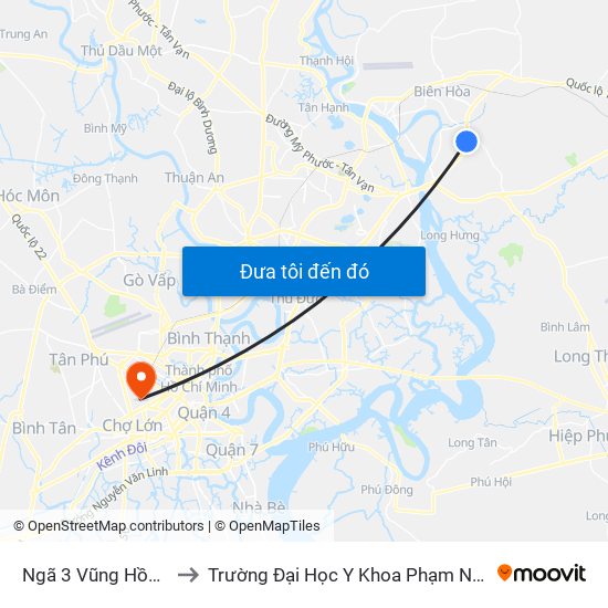 Ngã 3 Vũng Hồng Phô to Trường Đại Học Y Khoa Phạm Ngọc Thạch map