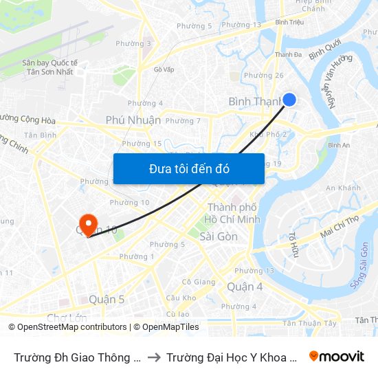 Trường Đh Giao Thông Vận Tải Tp. Hcm to Trường Đại Học Y Khoa Phạm Ngọc Thạch map