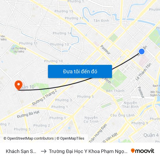 Khách Sạn Sofitel to Trường Đại Học Y Khoa Phạm Ngọc Thạch map