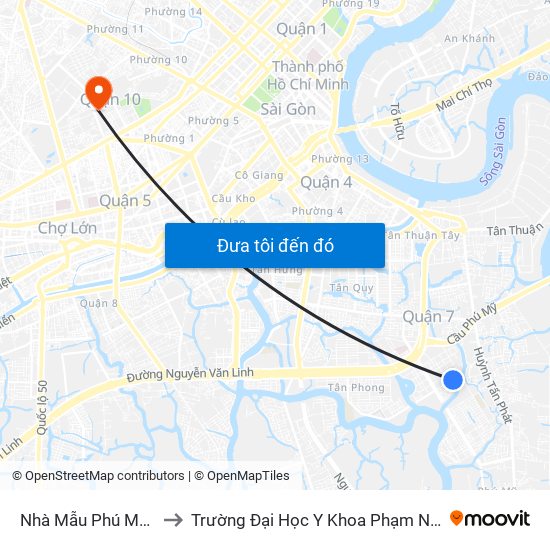 Nhà Mẫu Phú Mỹ Hưng to Trường Đại Học Y Khoa Phạm Ngọc Thạch map