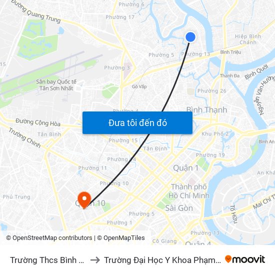 Trường Thcs Bình Lợi Trung to Trường Đại Học Y Khoa Phạm Ngọc Thạch map