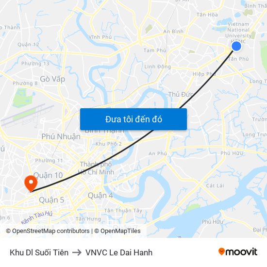 Khu Dl Suối Tiên to VNVC Le Dai Hanh map