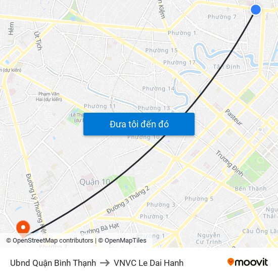 Ubnd Quận Bình Thạnh to VNVC Le Dai Hanh map