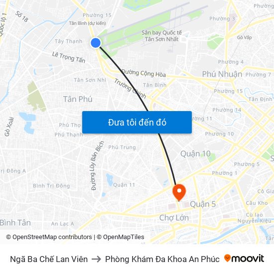 Ngã Ba Chế Lan Viên to Phòng Khám Đa Khoa An Phúc map