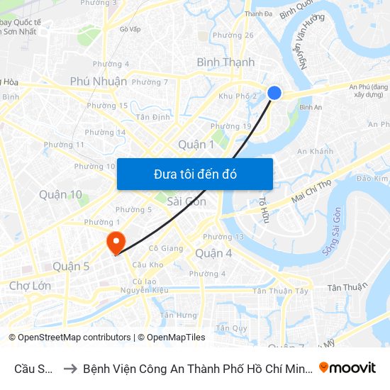 Cầu Sài Gòn to Bệnh Viện Công An Thành Phố Hồ Chí Minh-Khoa Y Học Dân Tộc map