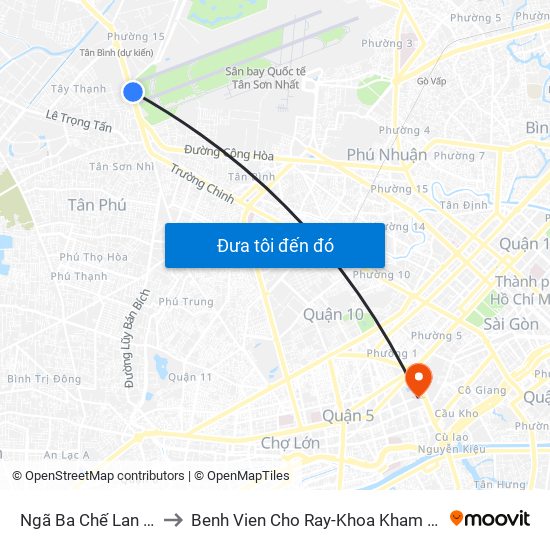 Ngã Ba Chế Lan Viên to Benh Vien Cho Ray-Khoa Kham Benh 2 map
