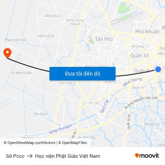 Sở Pccc to Học viện Phật Giáo Việt Nam map