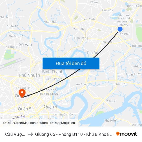 Cầu Vượt Trạm 2 to Giuong 65 - Phong B110 - Khu B Khoa Ngoai Than Kinh - BV 115 map