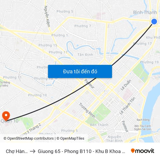 Chợ Hàng Xanh to Giuong 65 - Phong B110 - Khu B Khoa Ngoai Than Kinh - BV 115 map