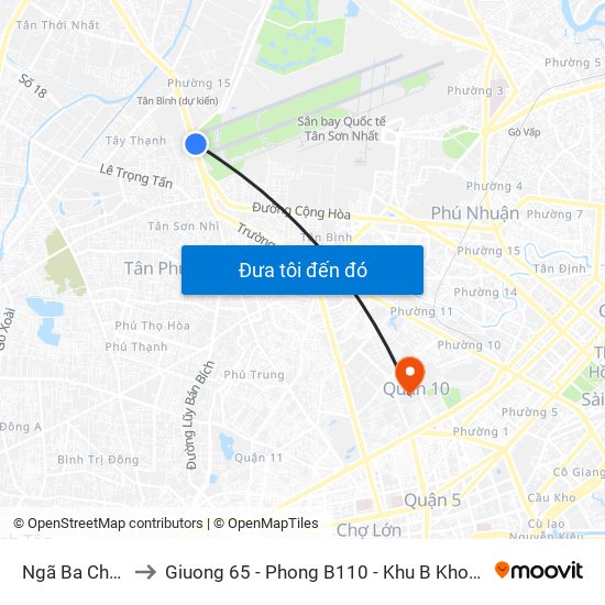 Ngã Ba Chế Lan Viên to Giuong 65 - Phong B110 - Khu B Khoa Ngoai Than Kinh - BV 115 map