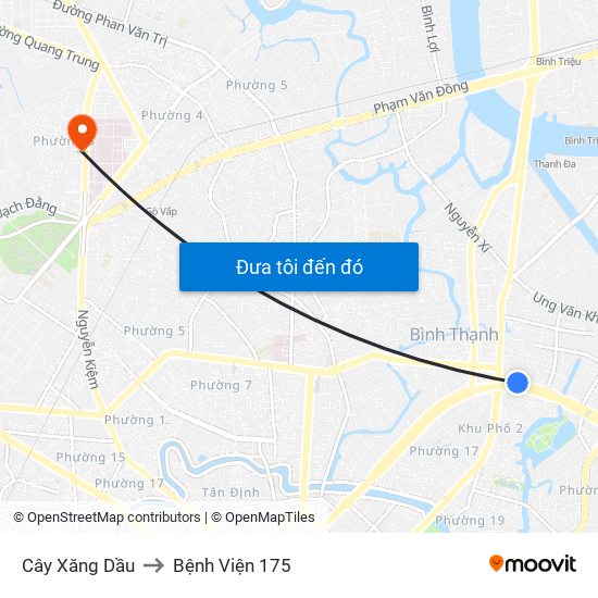 Cây Xăng Dầu to Bệnh Viện 175 map