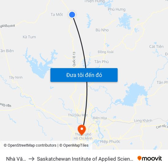 Nhà Văn Hoá 5b to Saskatchewan Institute of Applied Science and Technology (Vietnam Campus) map