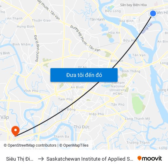 Siêu Thị Điện Máy Chợ Lớn to Saskatchewan Institute of Applied Science and Technology (Vietnam Campus) map