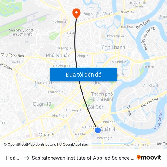 Hoàng Diệu to Saskatchewan Institute of Applied Science and Technology (Vietnam Campus) map