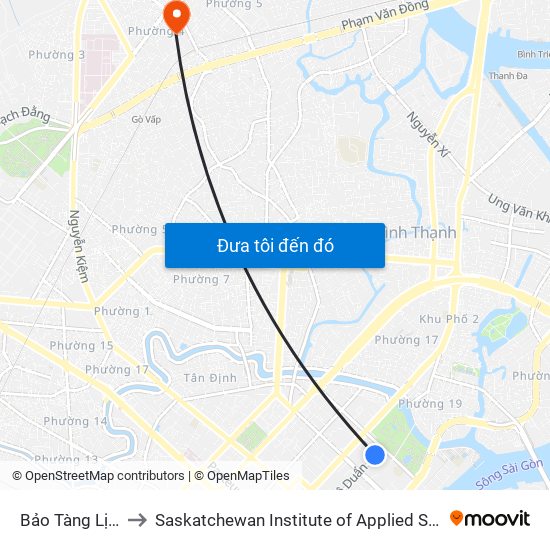 Bảo Tàng Lịch Sử Việt Nam to Saskatchewan Institute of Applied Science and Technology (Vietnam Campus) map